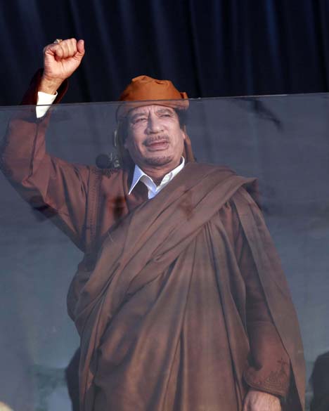 Muamar Kadafi em Trípoli, 2011