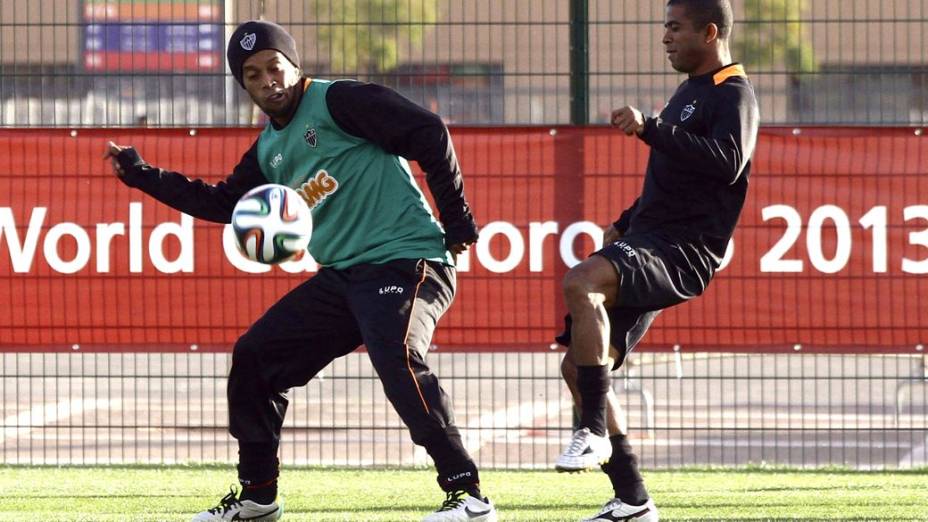 Treino do Atlético-MG antes da estreia no Mundial de Clubes