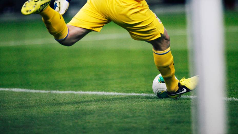 Goleiro Cássio do Corinthians durante partida contra o Al Ahly pela semifinal do Mundial de Clubes da Fifa em Toyota