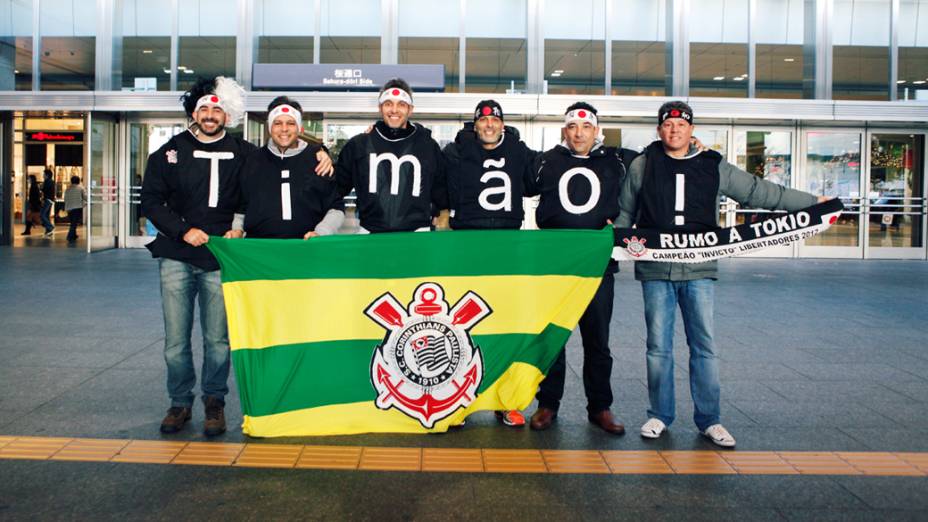 Torcida do Corinthians no Japão, durante o Mundial de Clubes da Fifa