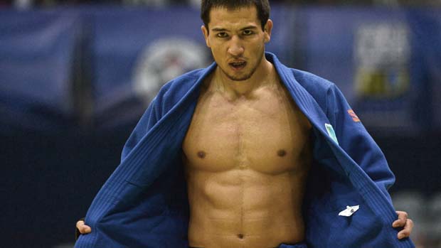 Azamat Mukanov, do Cazaquistão,  após competir na categoria 66 kg no Mundial de judô, em 27/08/2013