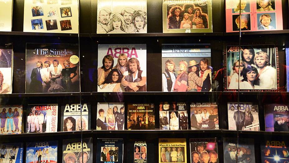 Sala dos discos, no primeiro museu permanente do Abba