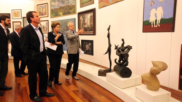 O prefeito Eduardo Paes, e a presidente DIlma Rousseff na inauguração do Museu de Arte do Rio (MAR)