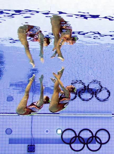 Apresentação de nado sincronizado nos Jogos Olímpicos de Londres 2012