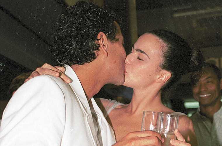 Os atores Marcos Palmeira e Ana Paula Arósio, em 2000.