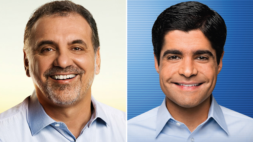 Nelson Pelegrino (PT) e ACM Neto (DEM), candidatos à prefeitura de Salvador (BA)