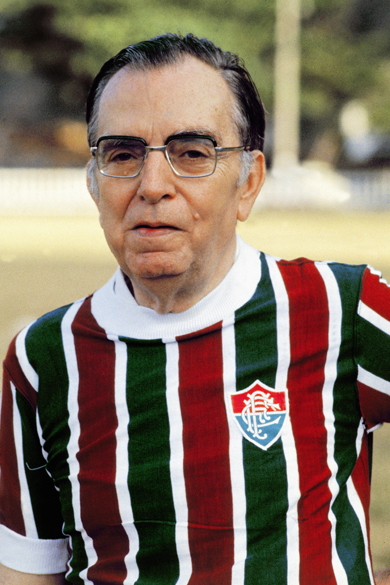 Nelson Rodrigues com a camisa do Fluminense, em 1980