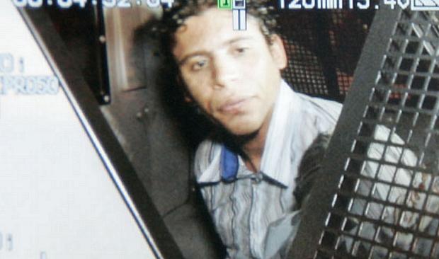 Traficante Nem da Rocinha ao ser preso, em novembro de 2011