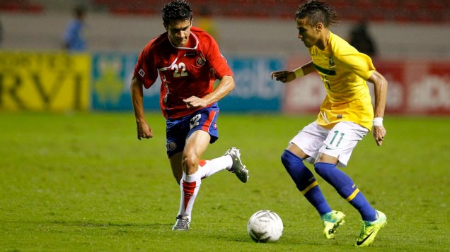 Neymar em lance do amistoso da seleção brasileira contra a Costa Rica; o jovem craque fez o único gol da partida