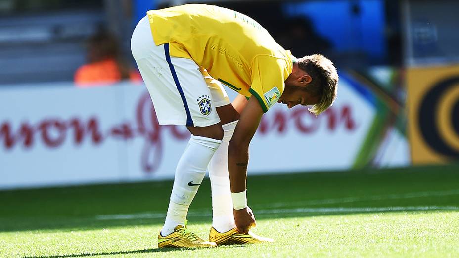 Neymar na partida contra o Chile no Mineirão