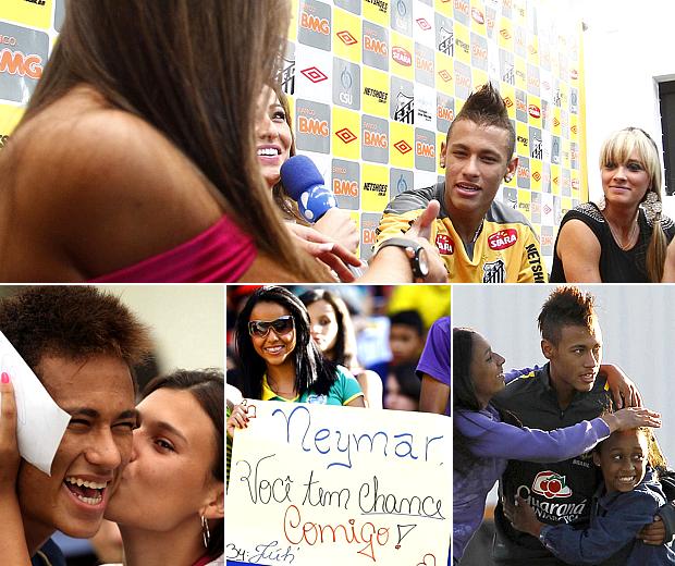 Neymar é sempre cercado pelas mulheres por onde passa