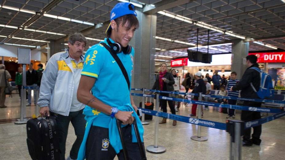 Neymar no embarque para Londres