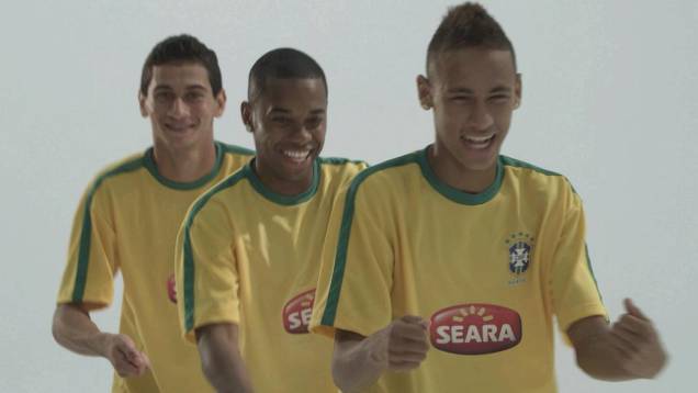 Ganso, Robinho e Neymar em anúncio da Seara