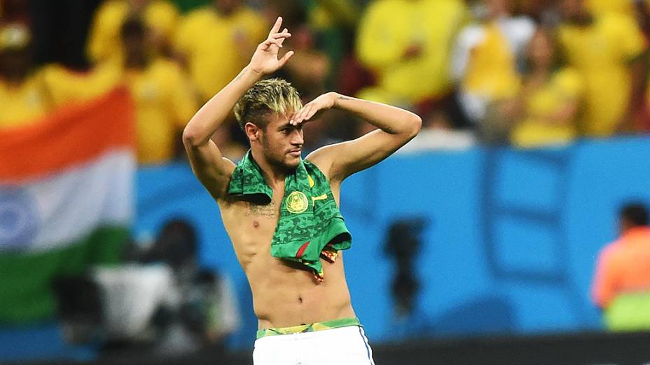 Neymar depois do Brasil contra Camarões no Mané Garrincha, em Brasília