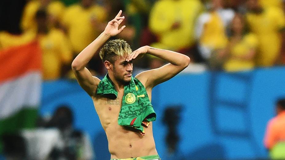 Neymar depois do Brasil contra Camarões no Mané Garrincha, em Brasília