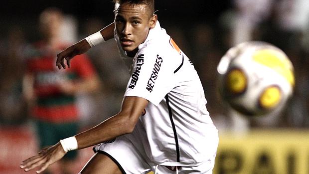 Neymar, no jogo do Santos contra a Portuguesa