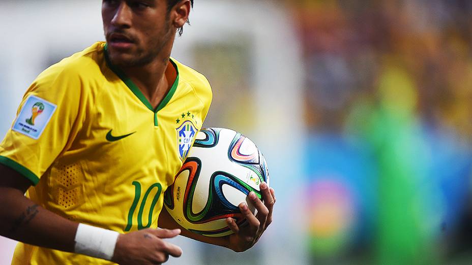 Neymar na partida contra a Croácia no Itaquerão, em São Paulo