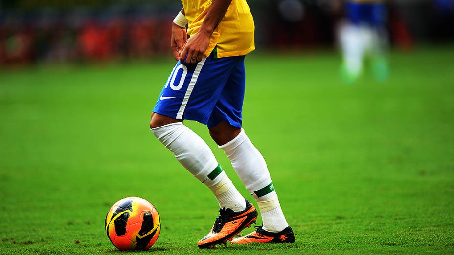 Neymar durante o amistoso entre Brasil e Austrália no estádio Mané Garrincha em Brasília