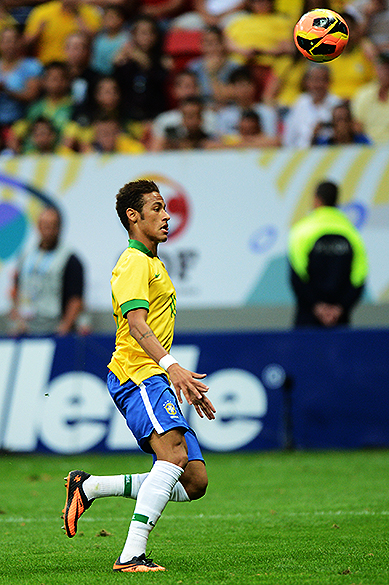 Neymar durante o amistoso entre Brasil e Austrália no estádio Mané Garrincha em Brasília