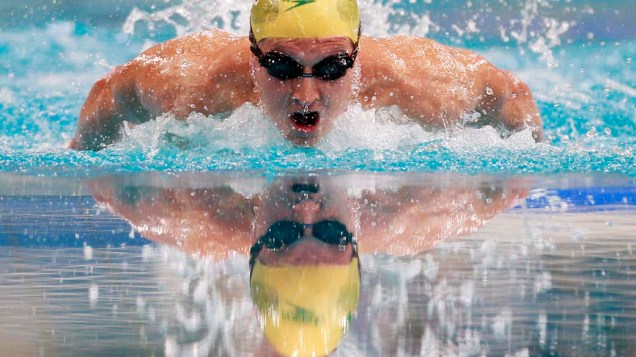 Nadador australiano Nick DArcy durante prova do campeonato "New South Wales" em Sydney, Austrália