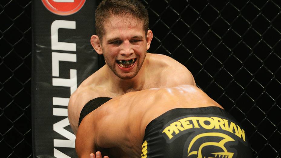 O americano Nik Lentz vence o brasileiro Hacran Dias no UFC Jaraguá do Sul, norte de Santa Catarina