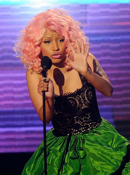 Nicki Minaj durante o American Music Awards 2011 em Los Angeles, Califórnia