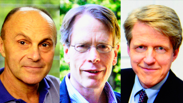 Vencedores do Prêmio Nobel de Economia 2013: Eugene Fama, Lars Peter Hansen e Robert Shiller