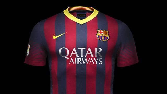 A nova camisa do Barcelona, com patrocínio da Qatar Airways