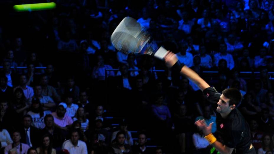 Novak Djokovic na decisão do ATP Finals 2012, em Londres