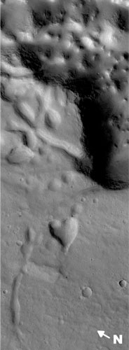 A Nasa traçou um coração na superfície de Marte para coincidir com o Dia dos Namorados.
