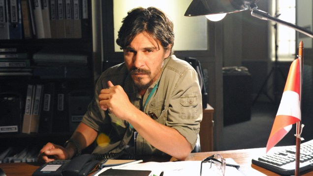 Pedro (André Gonçalves) durante gravações da novela Amor Eterno Amor