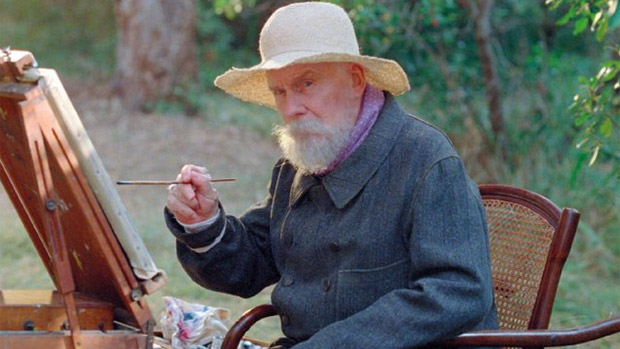 O ator Michel Bouquet caracterizado com o pintor Auguste Renoir, no filme de Gilles Bourdos