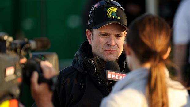 O brasileiro Rubens Barrichello em testes com o carro da KV Racing em janeiro