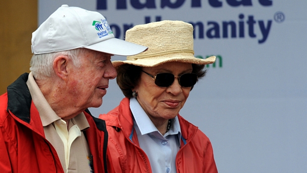 O ex-presidente Jimmy Carter ao lado de sua esposa Rosalynn, em 2009