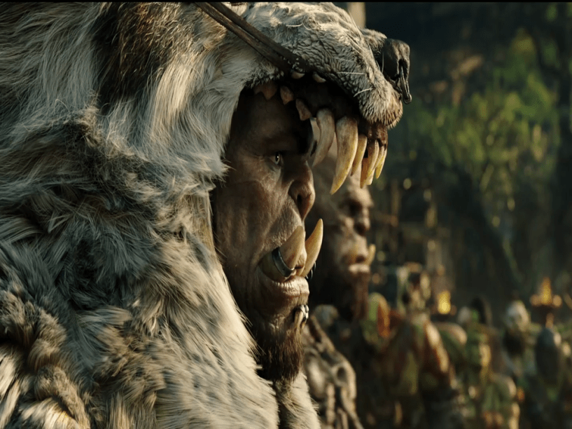 O orc Durotan (interpretado pelo ator Toby Kebbell) em Warcraft