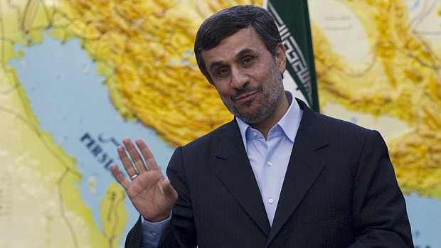 O presidente Mahmoud Ahmadinejad em Teerã no início deste mês