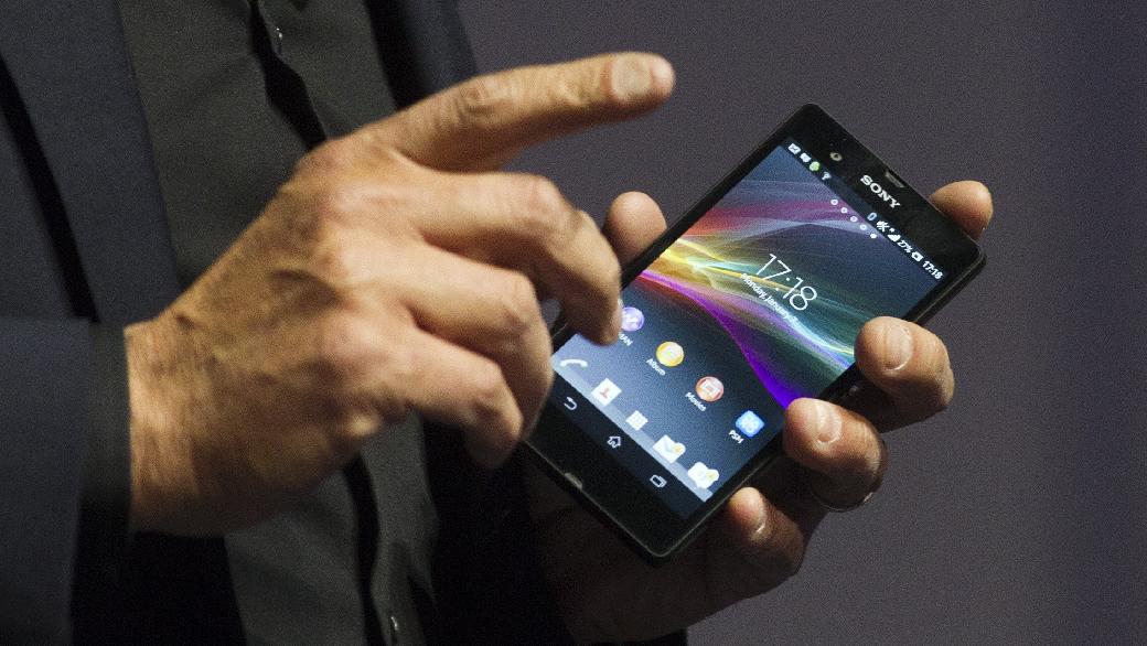 O smartphone Xperia Z, apresentado pela Sony nesta segunda-feira em Los Angeles