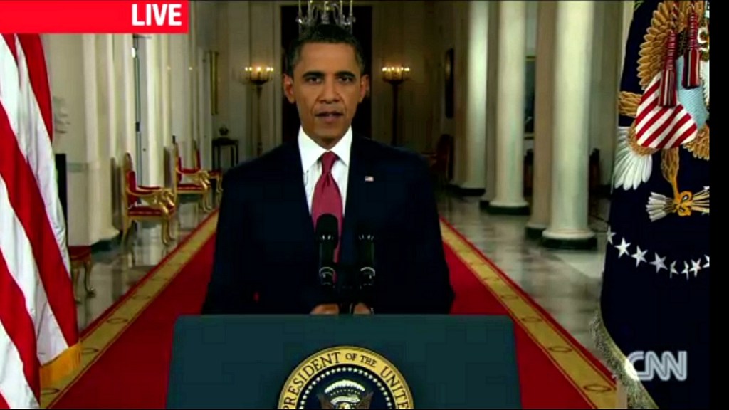 Barack Obama em pronunciamento ao vivo em 25 de julho