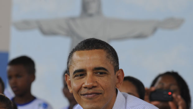 O presidente dos Estados Unidos, Barack Obama, durante visita à Cidade de Deus