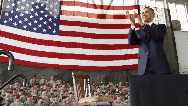 O presidente Barack Obama, durante discurso na base de Fort Bragg