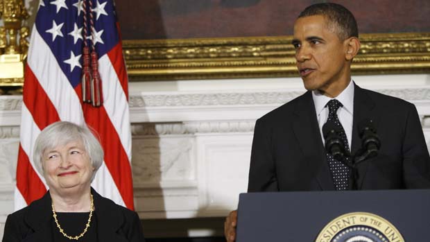 Janet Yellen foi indicada por Obama para substituir Ben Bernanke na presidência do Fed
