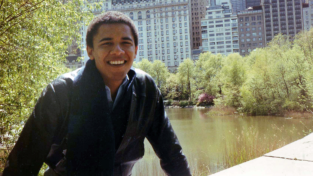 Barack Obama em 1983 na cidade de Nova York