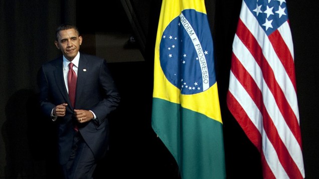 Presidente Barack Obama em encontro com empresários em Brasília