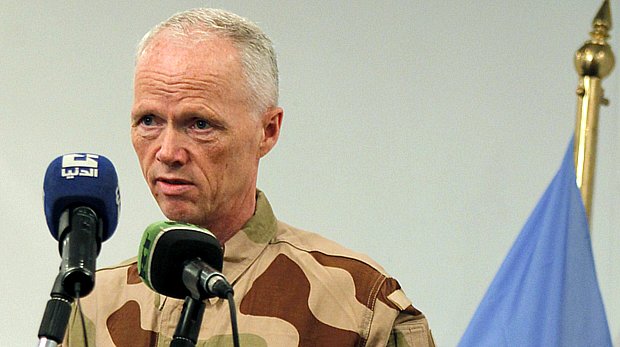 O chefe da missão de observadores da ONU na Síria, o general sueco Robert Mood