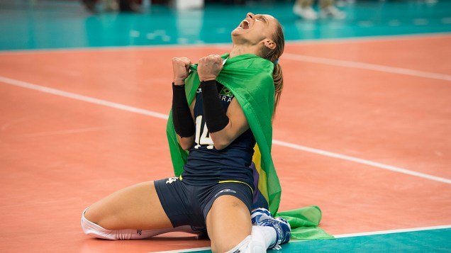 Fabiana Oliveira comemora medalha de ouro na Olimpíada de Londres, em 11/08/2012