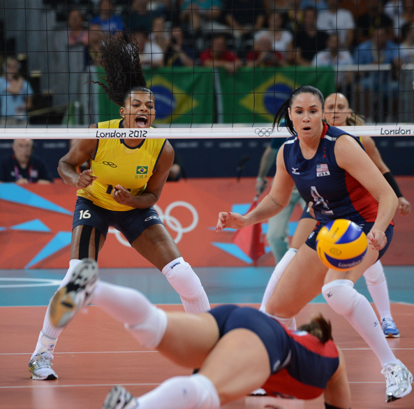 Disputa pelo ouro entre Brasil e Estados Unidos na Olimpíada de Londres, em 11/08/2012