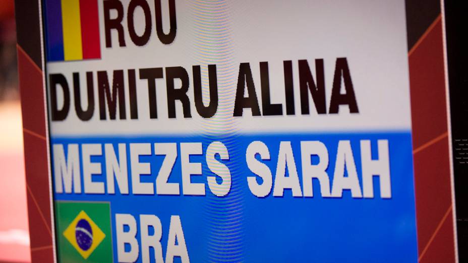 Placar anuncia luta de Sarah Menezes, em 28/07/2012