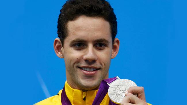 Thiago Pereira, medalha de prata nos 400m medley, em 28/07/2012