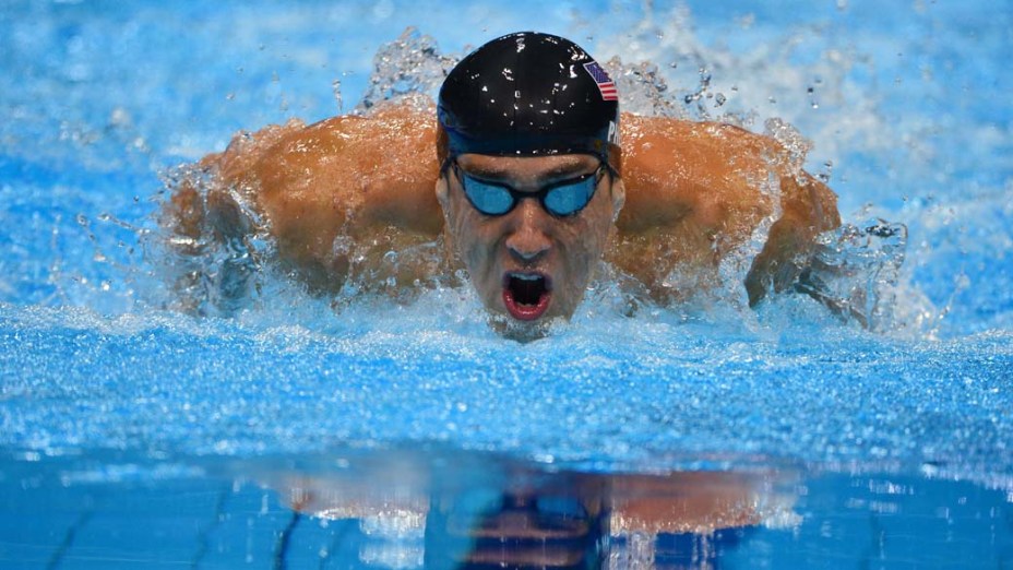O americano Michael Phelps, medalha de prata nos 200m borboleta, em 31/07/2012