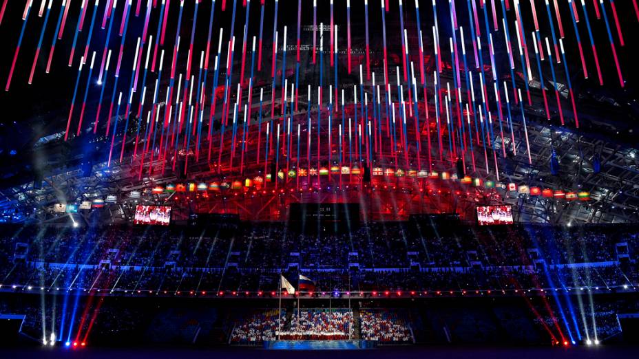 Cerimônia de encerramento dos Jogos Olímpicos de Inverno de Sochi, na Rússia